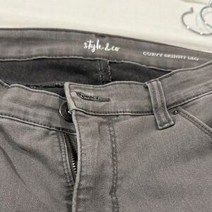 Style & Co. Curvy Skinny Jeans in Charcoal Gray